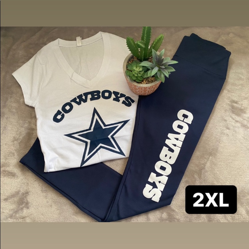 DALLAS COWBOYS Women's Legging & Shirt Set NWT 2XL